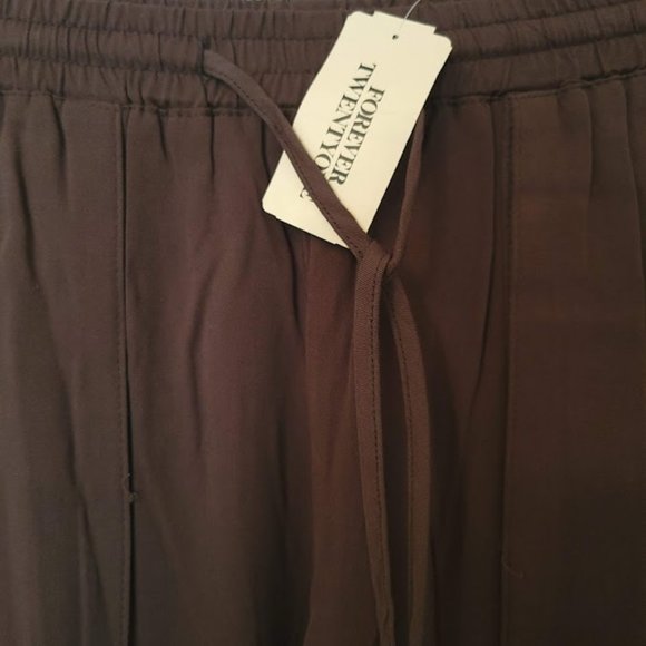 Forevertwenty One - Brown Ladies pants vintage retro XS straight legs - Picture 2 of 2